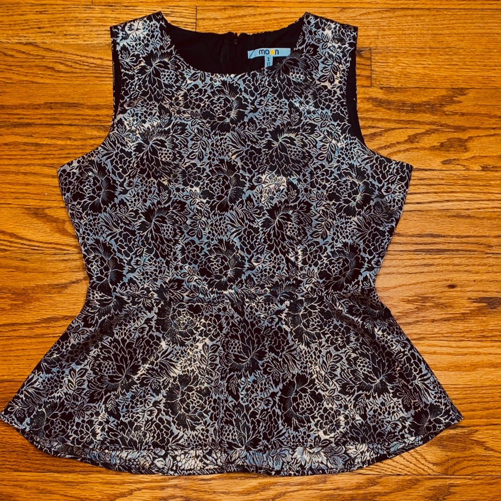 Metallic Gold peplum shirt